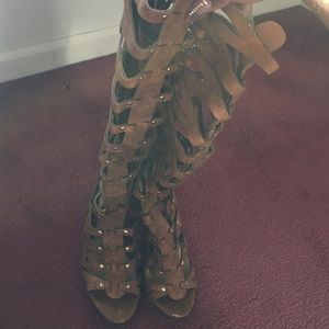Summer knee heel boots